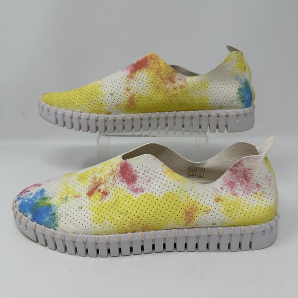 Ilse Jacobsen Shoes Womens Size 37 Color Splash Perforated Slip On Casual Flats - Picture 1 of 13
